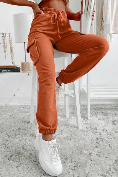 Elastic Waist Drawstring Joggers with Pockets – Trendsi Trends